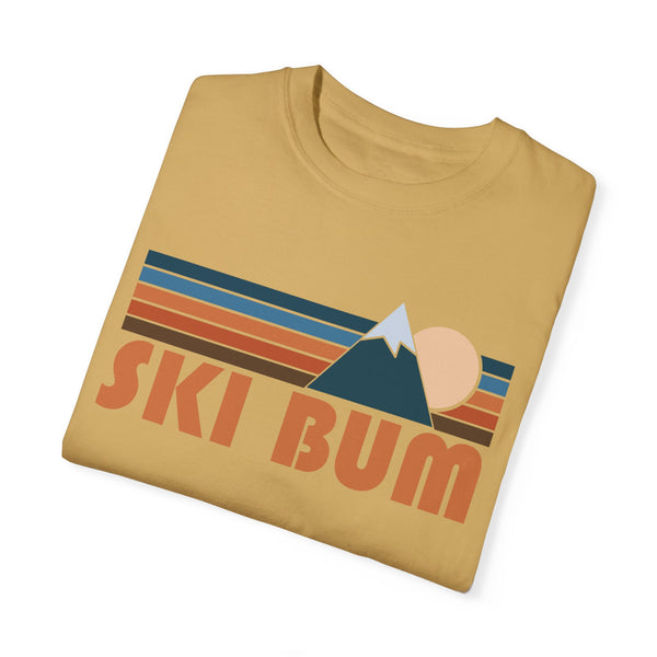 Ski Bum Graphic Tee, Comfort Colors Retro Unisex T shirt, Mountain Adventure Shirt