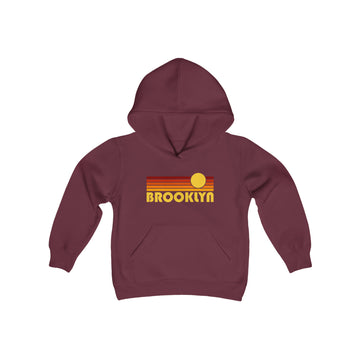 Buy maroon Brooklyn, New York Youth Hoodie