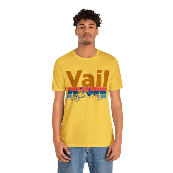 Vail, Colorado Shirt - Mountain Sunset Unisex Vail T-Shirt