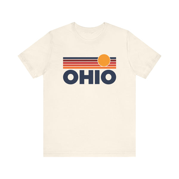 Ohio T-Shirt Retro Sun Ombre Unisex Tee, Vintage Ohio Tee, Mountain Sun Tee, Ohio Souvenir Shirt