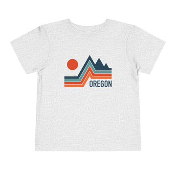 Buy athletic-heather Oregon Toddler T-Shirt - Retro Palm Tree Unisex Toddler Oregon Shirt