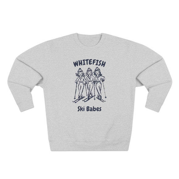 Premium Whitefish, Montana Ski Babes Sweatshirt