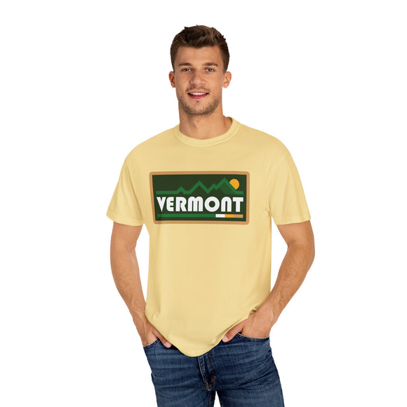 Vermont Graphic Tee, Comfort Colors Retro Mountain Unisex T shirt