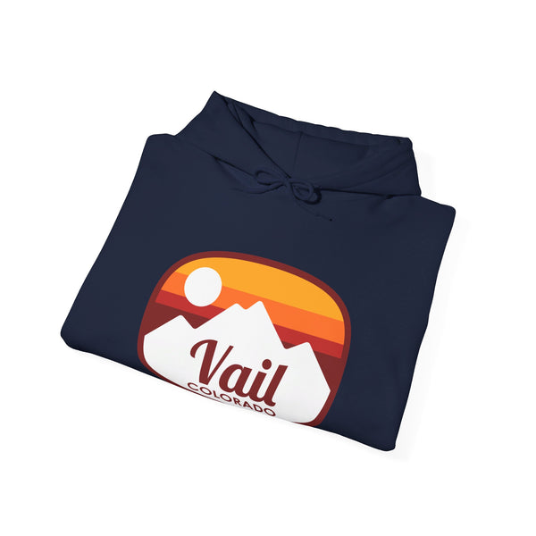 Vail, Colorado Hoodie - Retro Ombre Unisex Vail Hoodie Sweatshirt
