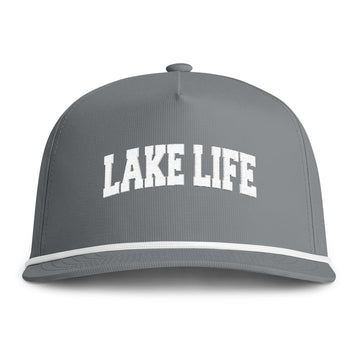 Buy granite Lake Life Embroidered Rope Hat - Vintage Sunwashed Rope Cap, Comfort Colors