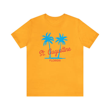 Buy gold St. Augustine, Florida T-Shirt - Unisex St. Augustine Shirt - Palm Script