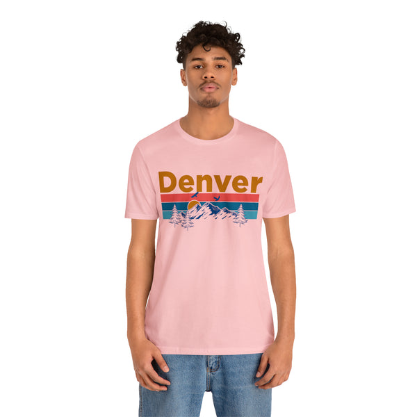 Denver, Colorado Shirt - Mountain Sunset Unisex Denver T-Shirt