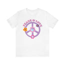 Peace and Love Tee - Unisex Jersey Fun Boho T-shirt-5