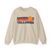 Telluride, Colorado Sweatshirt Retro Sun Unisex - Telluride Vintage Inspired Warm Pullover Jumper