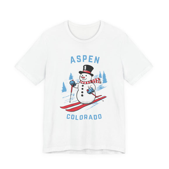 Aspen, Colorado T Shirt - Ski Snowman Graphic Tee