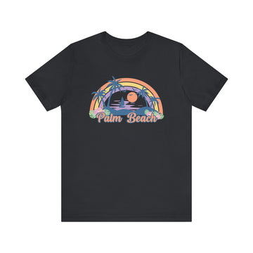 Buy vintage-black Palm Beach, Florida T-Shirt - Retro Beach Unisex Palm Beach Shirt
