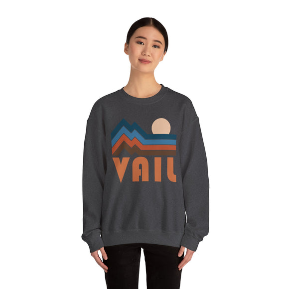 Vail, Colorado Sweatshirt Retro Mountains, Vail Unisex Graphic Crewneck