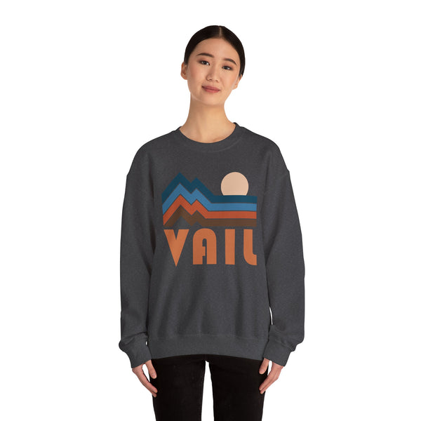 Vail, Colorado Sweatshirt Retro Mountains, Vail Unisex Graphic Crewneck