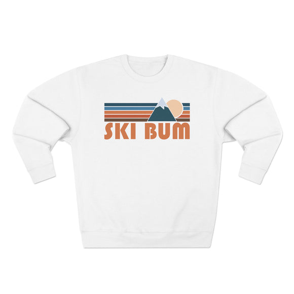 Premium Ski Bum Retro Mountain Graphic Sweatshirt