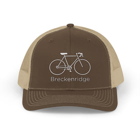 Buy brown-khaki Breckenridge, Colorado Snapback Trucker Cap - Embroidered Breckenridge Hat