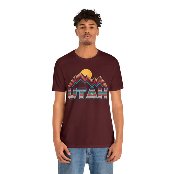 Utah T Shirt Retro Mountain - Unisex Utah Shirt