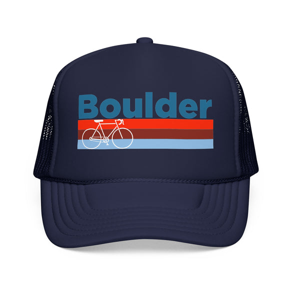 Boulder, Colorado Trucker Hat - Foam Boulder Bike Cap