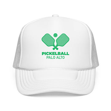 Buy white Palo Alto, California Pickleball Trucker Hat - Foam Palo Alto Cap