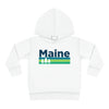 Maine Toddler Hoodie - Retro Trees Unisex Maine Toddler Sweatshirt