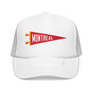 Montreal, Quebec Pennant Trucker Hat — Retro Flag Foam Cap-5