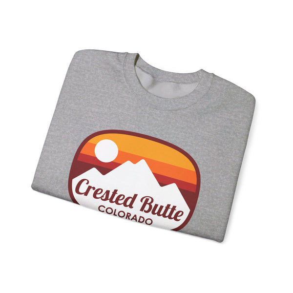 Crested Butte, Colorado Sweatshirt - Unisex Retro Ombre Crewneck Crested Butte Sweatshirt