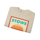 Retro Stowe, Vermont Sweatshirt, Mountain Sun Design, Unisex Crewneck, Gift for Outdoorsy Friends, Vintage Stowe, Vermont Jumper-16
