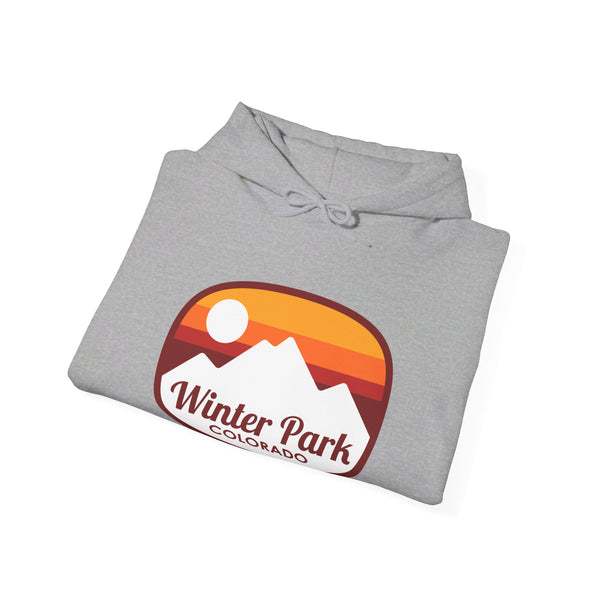 Winter Park, Colorado Hoodie - Retro Ombre Unisex Winter Park Hoodie Sweatshirt