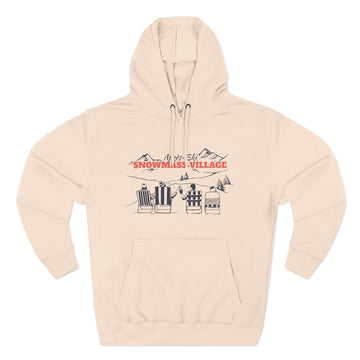 Buy pale-pink Premium Snowmass Village, Colorado Après-ski Hoodie - Unisex Sweatshirt