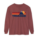 Truckee, California Long Sleeve T-Shirt Retro Mountain, Unisex Truckee Unisex Garment-dyed Long Sleeve T-Shirt-3