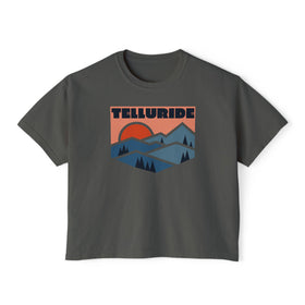 Buy pepper Women's Telluride, Colorado Boxy Graphic Tee - Slightly Cropped