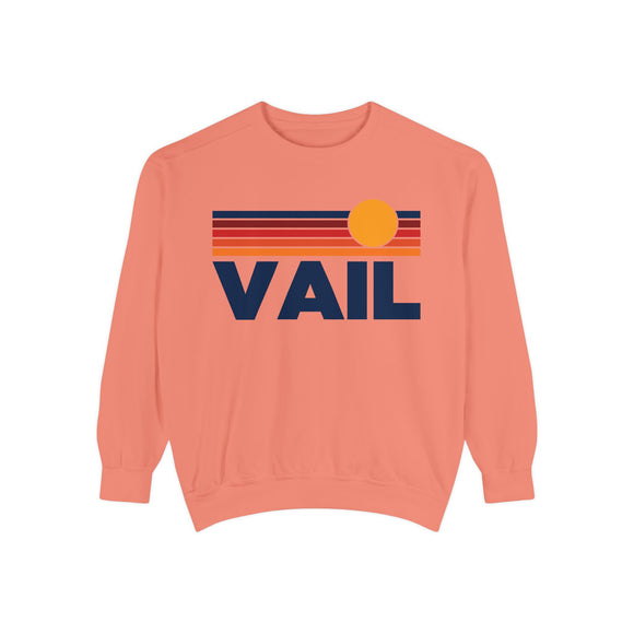 Vail, Colorado Sunset Stripes Sweatshirt | Comfort Colors - 100% Cotton