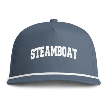 Steamboat, Colorado Embroidered Rope Hat - Vintage Sunwashed Rope Cap, Comfort Colors