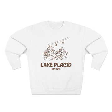 Premium Lake Placid, New York Gondola Ski Mountain Sweatshirt - 0