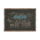 Bend, Oregon Ski Town Throw Blanket | Mountain Woven Blanket-5