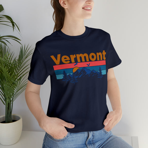 Vermont T-Shirt - Mountain Sunset Unisex Vermont Shirt
