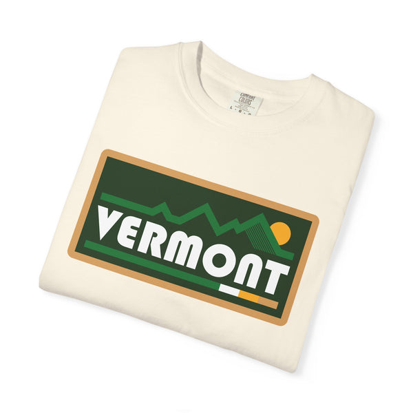 Vermont Graphic Tee, Comfort Colors Retro Mountain Unisex T shirt