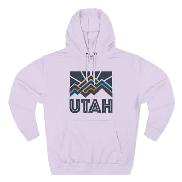 Buy lilac Utah Hoodie - Retro Mountain Unisex Sweatshirt