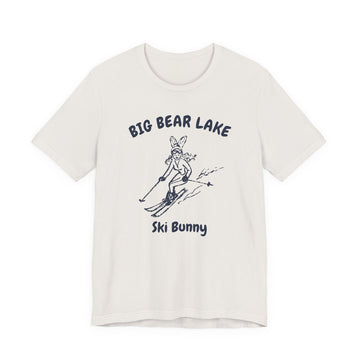 Buy vintage-white Big Bear Lake, California Ski Bunny T‑Shirt — Retro Skiing Graphic Tee