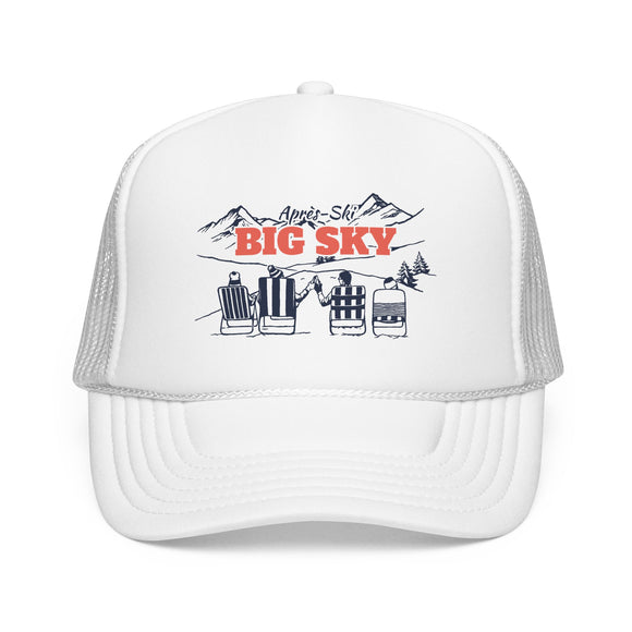 Big Sky, Montana Après-ski Trucker Hat — Foam Mesh Cap