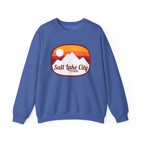 Salt Lake City, Utah Sweatshirt - Unisex Retro Ombre Crewneck Salt Lake City Sweatshirt