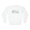Lake Tahoe, California Youth Sweatshirt - Unisex Kid's Lake Tahoe Crewneck Sweatshirt