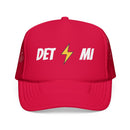 Detroit, Michigan Retro Trucker Hat - Lightning Foam Cap-3
