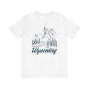 Wyoming Graphic Tee - Mountain Illustration Wyoming T Shirt-1