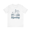 Wyoming Graphic Tee - Mountain Illustration Wyoming T Shirt