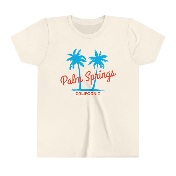 Palm Springs, California Youth Shirt - Retro Palm Tree Palm Springs Kid's T-Shirt