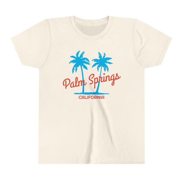 Palm Springs, California Youth Shirt - Retro Palm Tree Palm Springs Kid's T-Shirt