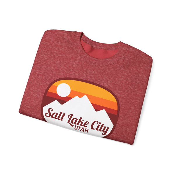 Salt Lake City, Utah Sweatshirt - Unisex Retro Ombre Crewneck Salt Lake City Sweatshirt