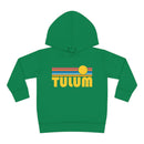 Tulum, Mexico Toddler Hoodie - Retro Sunrise Unisex Tulum Toddler Sweatshirt-3