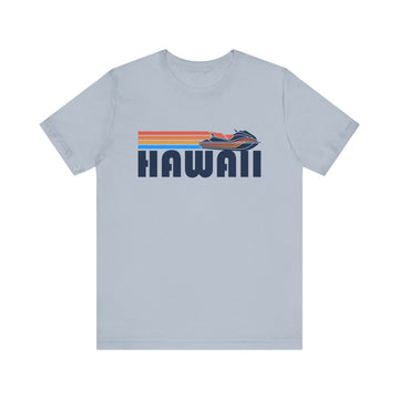 Buy light-blue Hawaii T Shirt - Retro Jetski PWC Graphic Hawaii Tee
