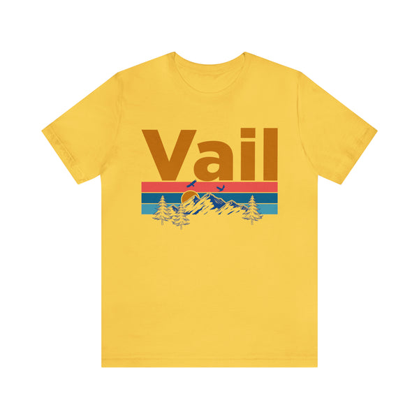 Vail, Colorado Shirt - Mountain Sunset Unisex Vail T-Shirt